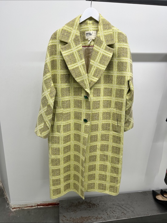 Ted Baker Jackets & Blazers - Ted Baker Yellow Check Oversized Trench Coat